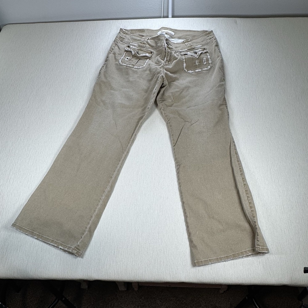 Z. Cavaricci Womens Pants Sz 40 W  Tan Y2K Vintage Flare‎ Low Rise Rare Pockets